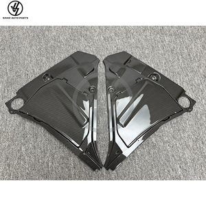 Kit de habillage de compartiment moteur 100% neuf style OEM en fibre de carbone, 5 pièces pour Nissan GTR R35 2008-2018, noir brillant, tissage sergé, pour course automobile Vanew - Product Image 3