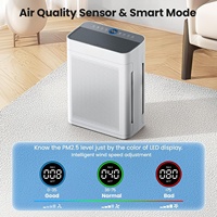 Vansu Purificateur d'air portable haute efficacité Double entrée d'air Véritable filtre HEPA
