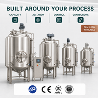 Fermenteur en acier inoxydable à prix direct usine pour la bière et le vin maison, contrôlé par PLC, capacité personnalisable, 220V