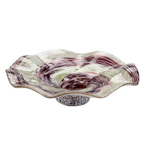 Plat à Fruits Décoratif en <span class=keywords><strong>Verre</strong></span> de Forme Nordique, Créatif pour la Maison, Rangement de Fruits Secs, Ornements en <span class=keywords><strong>Verre</strong></span> Soufflé de Murano Ambre et <span class=keywords><strong>Bleu</strong></span> - Product Image 6