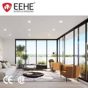 Foshan — portes coulissantes <span class=keywords><strong>en</strong></span> aluminium à <span class=keywords><strong>double</strong></span> voie, transparentes <span class=keywords><strong>en</strong></span> <span class=keywords><strong>verre</strong></span> trempé, <span class=keywords><strong>pour</strong></span> entrée et balcon - Product Image 2