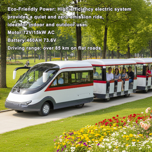 רכבת תיירים עירונית ללא מסילה, אוטובוס תיירים חשמלי ל-42 נוסעים, 42 מושבים. - Product Image 2