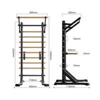 Barra de Dominadas de Madera para Montar en la Pared, Escalera Sueca, Venta Caliente de Fábrica China