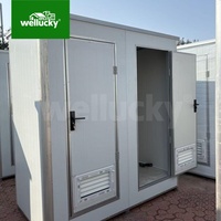 Toilettes mobiles, structure en acier, unité d'assainissement extérieure, toilettes modulaires portables pour chantier de construction, événements et utilisation en camp