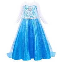 אלזה שמלת נסיכת ליל כל הקדושים תלבושות Cosplay תלבושות ילדי בגדי קרנבל המפלגה פנסי בנות לילדים בגדים