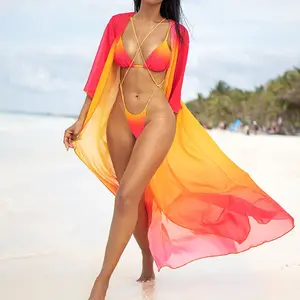 समुद्र तट पोशाक लंबे समुद्र तट कवर अप महिला Swimwear के बिकनी अंगरखा Swimwear के Beachwear संगठन सेक्सी बिकनी