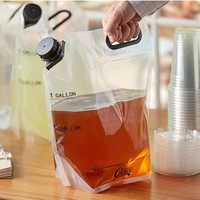 Poche à eau transparente de 5 L avec bec verseur pour usage extérieur, sac à boisson avec poignée