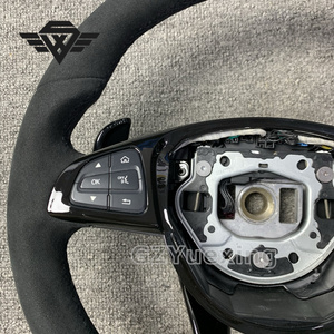 Volante per auto in materiale Alcantara personalizzato aggiornato adatto a <span class=keywords><strong>Mercedes</strong></span> <span class=keywords><strong>Benz</strong></span> <span class=keywords><strong>W205</strong></span> W204 W212 W211 W213 E300 W218 W222 AMG - Product Image 2