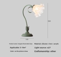 Lampe de chevet transfrontalière universelle DIY à torsion, lampe d'ambiance LED, style pastoral campagnard, pour chambre et bureau, cadeau d'anniversaire, lampe florale