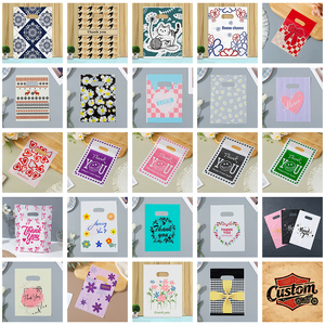 Sacchetto di ringraziamento all'ingrosso con manico fustellato, in plastica, per boutique di abbigliamento, sacchetto per imballaggio al dettaglio, produzione in fabbrica - Product Image 4