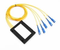 Divisor Óptico PLC SC/UPC 1x4, Caja de ABS de 1M con Conector, Tipo de Caja de Divisor de Fibra