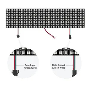 Panel de luz flexible rgb de alta resolución direccionable individualmente, 8x8 8x32 16x16 píxeles, matriz led ws2812b