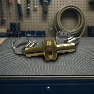 Raccord de tuyau femelle en laiton avec 2 colliers de serrage en acier inoxydable, en aluminium, norme ANSI, diamètre 1,3 po, garantie 2 ans, pour jardin - Product Image 3