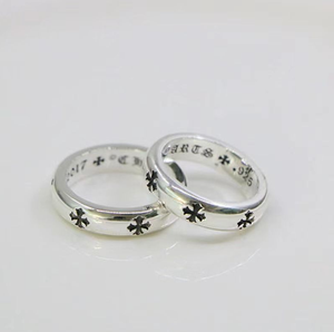 Bague en laiton antique plaqué or avec croix en diamant pour hommes et femmes, bague de couple, design classique, bijou tendance, cadeau - Product Image 4