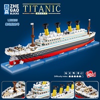 LEZI 4404 pièces Titanic Bateau de Croisière de Luxe Créatif Ensemble de Construction Modèle de Ville Briques Jouets DIY pour Enfants et Adultes Cadeau