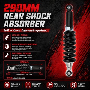 Amortisseur arrière réglable de 290 mm, suspension à amortissement, ressort de 10 mm pour accessoires de moto tout-terrain de 50, 125 et 150 cm³ - Product Image 5