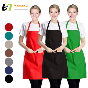 2025 OEM bán buôn dày vải hàn phụ nữ không thấm nước Đồng bằng màu đầu bếp nấu có thể điều chỉnh cắt tóc biểu tượng tùy chỉnh bếp tạp dề - Product Image 5