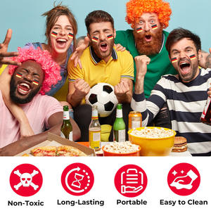 Stick <span class=keywords><strong>di</strong></span> Vernice per il Viso con Bandiere dei Paesi della Coppa del Mondo, Colori Vivaci delle Bandiere Nazionali, Non Tossico, Facile da Applicare, Lavabile, Stick <span class=keywords><strong>di</strong></span> Pastello - Product Image 5