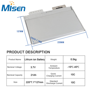 แบตเตอรี่ลิเธียมโพลิเมอร์แบบชาร์จได้ Microvast 3.7v 21ah 10C Nmc สำหรับพลังงานแสงอาทิตย์ ใช้กับสกู๊ตเตอร์ไฟฟ้า - Product Image 2