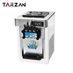Bàn xách tay thương mại nhỏ Máy làm kem 2 + 1 hương vị mềm phục vụ Kem Máy làm maquina de helados - Product Image 5