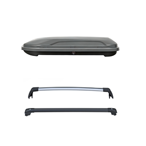 Boîte à bagages de <span class=keywords><strong>toit</strong></span> pour équipement sportif 300L, aérodynamique, faible bruit, pour le <span class=keywords><strong>ski</strong></span>, le camping, gris, barre transversale spéciale silencieuse - Product Image 2