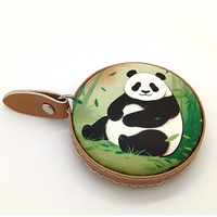 Mini porte-clés personnalisé lanière colorée personnalisée promotionnelle artisanat en cuir avec ruban à mesurer de qualité de style animal de logo