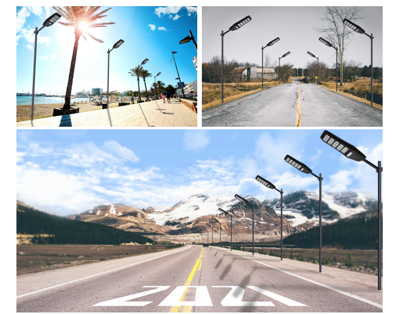 IP65 Aluminum LED Solar Street Light Integrated Radar Sensor Outdoor Projector Lamp