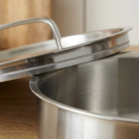 Marmite, Casserole et Faitout en Acier Inoxydable SUS304 Entièrement Revêtus, Sans Revêtement, Triple Couche, Multi-couches, pour Induction, Fabricant OEM