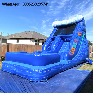 Tobogán de agua inflable de mármol Luau de verano de 15 pies, piscina gigante para salpicaduras de agua en el patio trasero para escuela y centro comercial, actividades al aire libre - Product Image 3
