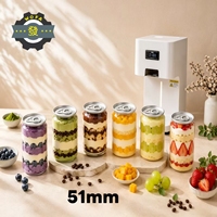 Machine d'emballage et de scellage manuelle de bouteilles en plastique Jiahe pour les boissons, les gobelets à jus, calibre 51 mm, 250 ml, 330 ml, 400 ml, 500 ml, 700 ml