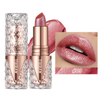 Rouge à lèvres crème effet diamant; Rouge à lèvres ultra-lisse à haute pigmentation, plusieurs options de couleurs, maquillage de luxe pour les lèvres