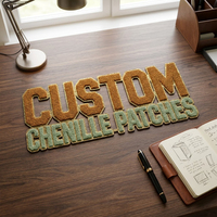 Fabricant de logos personnalisés, patchs en chenille doux et confortables, vente en gros, qualité supérieure, nouveau design de mode, patchs en chenille