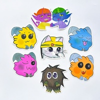 Vente en gros de décalcomanies esthétiques en 3d imperméables à l'eau autocollants décor Anime mignon Kawaii autocollants personnalisés en vinyle découpé pour enfants