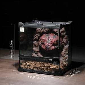 Terrario Acrílico para Serpientes, Vivario de 20x20x22.5cm, Hábitat Interior para Reptiles, Modelo ZF202022 # 1031 - Product Image 3