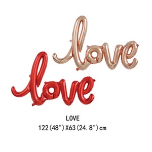 Decorazioni per feste di san valentino di nozze ti amo palloncino a forma di lettera a forma di cuore elio metallizzato oro rosa palloncino in Mylar rosso dorato - Product Image 1