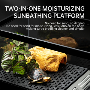 Cleen Factory Großhandel Große Glass child kröte Tank Aquarium Kit Doppels chicht gestapelt Design Turtle Box Turtle House Tank - Product Image 4