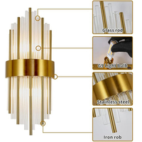 Lampu Dinding LED Modern untuk Interior, Bahan Aluminium Akrilik, Lampu Hias untuk Kamar Tidur, Hotel, Koridor, Tangga