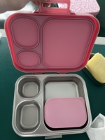 Boîte à lunch bento en acier inoxydable à 3 compartiments, étanche, personnalisée, pour adultes et enfants, conservation