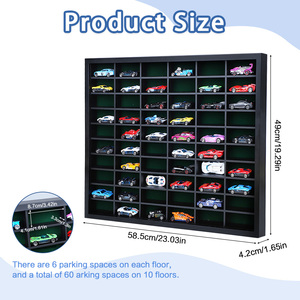 กรอบรูปไม้สไตล์โมเดิร์น 60 ช่อง ชั้นวางติดผนัง ดีไซน์ลายดอกไม้ ทำมือ เป็นมิตรกับสิ่งแวดล้อม สำหรับเก็บของสะสม - Product Image 5
