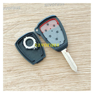 Hoge kwaliteit Chrysler 3-knops afstandsbediening sleutelbehuizing met nood sleutels, plastic+metaal, zwart, afstandsbediening starten, auto-accessoires - Product Image 4