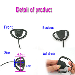 Micrófono en Línea D forma gancho auricular para $TERM impacto Baofeng Kenwood <span class=keywords><strong>2</strong></span> pines walkie talkie K conector <span class=keywords><strong>de</strong></span> estilo - Product Image 4
