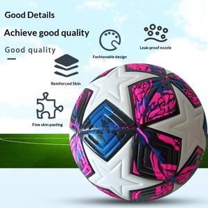 Pallone da <span class=keywords><strong>Calcio</strong></span> <span class=keywords><strong>Serie</strong></span> Star N.5 per Adulti, da Competizione, per Esterni, Resistente all'Usura, Rivestito in Pelle PU, Morbido e ad Alta Elasticità - Product Image 2