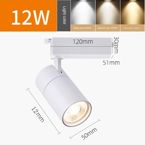 Projecteurs sur rail LED COB haute luminosité 6000K lumière du jour CRI 90, garantie 3 ans pour usage domestique et commercial (magasins de vêtements/plafonds) - Product Image 2