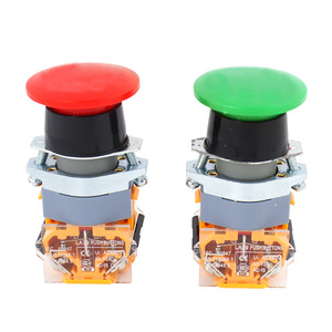 La39-11M Mushroom <b>Push</b> <b>Button</b> <b>Switch</b> 1NO Screw Terminal Red Plastic IP40 440V Single On Off - Product Image 2