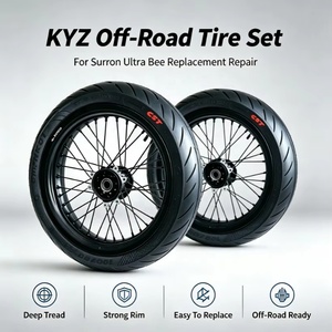 Ensemble de roues Supermoto KYZ Ultra Bee 17 pouces en alliage anodisé, pneus avant 110/70R17 et arrière 140/60R17, haute performance, course, mise à niveau professionnelle - Product Image 2