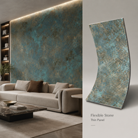 Panneaux muraux en travertin composite 3D modernes, imitation pierre douce, pour intérieur et extérieur, revêtement en pierre artificielle, carrelage flexible, design de modèle 3D