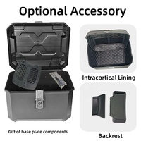 Fabricant professionnel de coffres arrière de moto en PP avec autocollants personnalisables, capacité de 45 L, OEM/ODM disponible