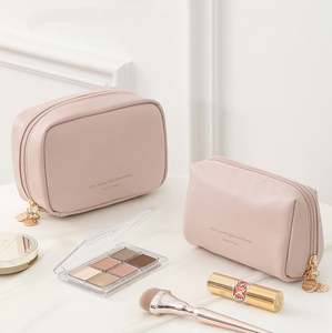 New Design <b>Waterproof</b> Travel PU Pouch Bag Portable Zipper Cosmetics Toiletry Handbag <b>Lipstick</b> Organizer Pouch Bag - Product Image 6