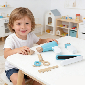 <span class=keywords><strong>Juego</strong></span> de Peluquería de Madera, <span class=keywords><strong>Juego</strong></span> de Herramientas de Peluquería de Juguete para Niños - Product Image 2