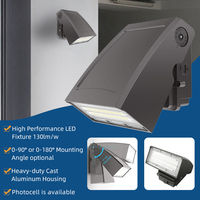 Applique murale LED carrée en alliage d'aluminium à intensité variable, diffuseur en polycarbonate, 100-277V, homologuée ETL, étanche IP65, usage commercial
